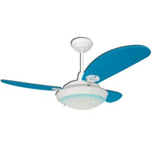 VENTILADOR TETO LOREN SID GIPSO BRANCO E AZUL- 127V